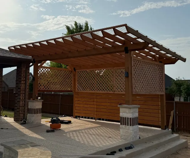 Cedar pavilion built by JB Contracting ATX